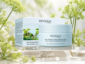 Crema nutritiva antiarrugas Bioaqua con ácido hialurónico e hinojo marino (60g)