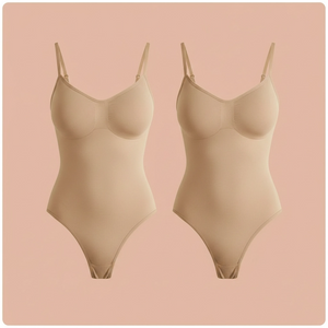 Pack de 2 unidades de body moldeador reductor (Beige)