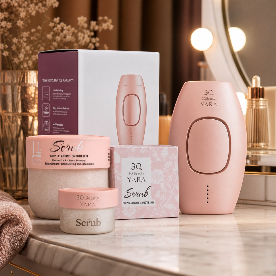 Pack Belleza Piel Suave: Depiladora Láser IPL + Exfoliante Corporal 3Q Beauty (350ml)