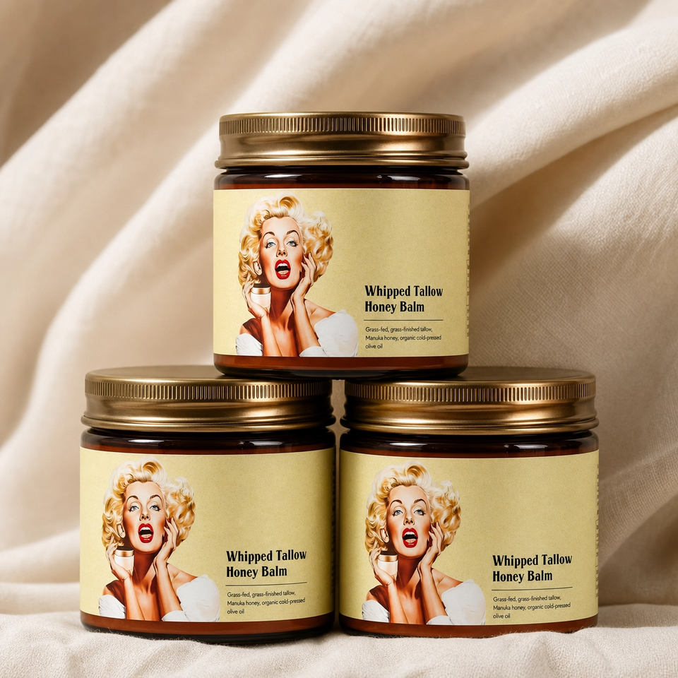 Pack de 3 unidades de bálsamo batido de sebo de vaca y miel de Manuka