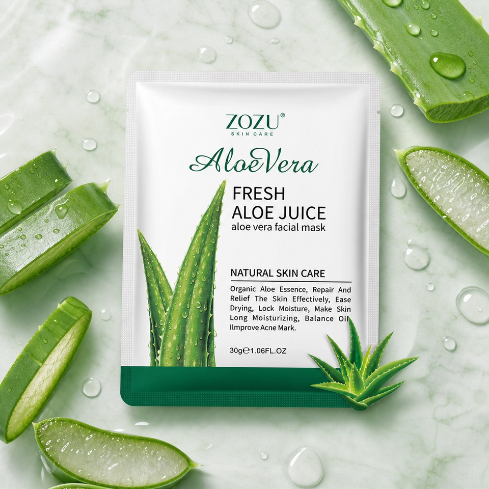 Mascarilla facial hidratante de Aloe Vera (ZOZU)