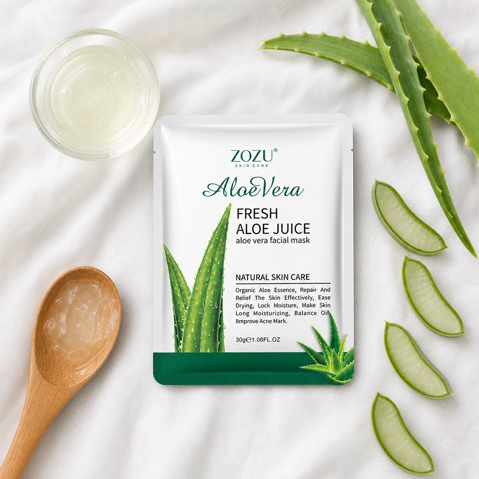 Mascarilla facial hidratante de Aloe Vera (ZOZU)